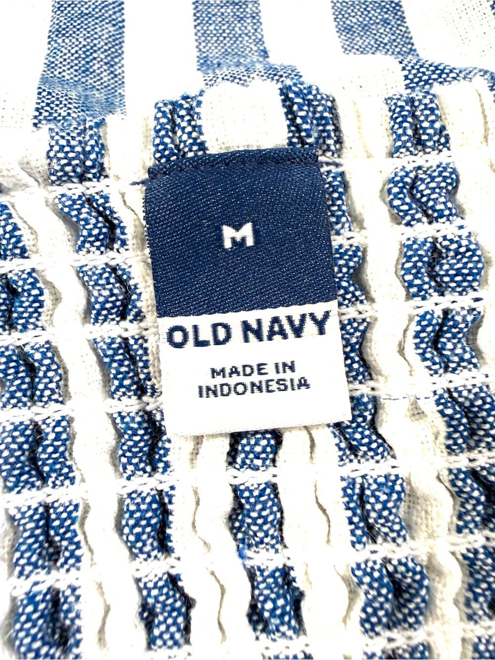 Old Navy Blue Striped Linen Blend Fit & Flare Cami Mini Dress with Pockets M EUC - Picture 11 of 16